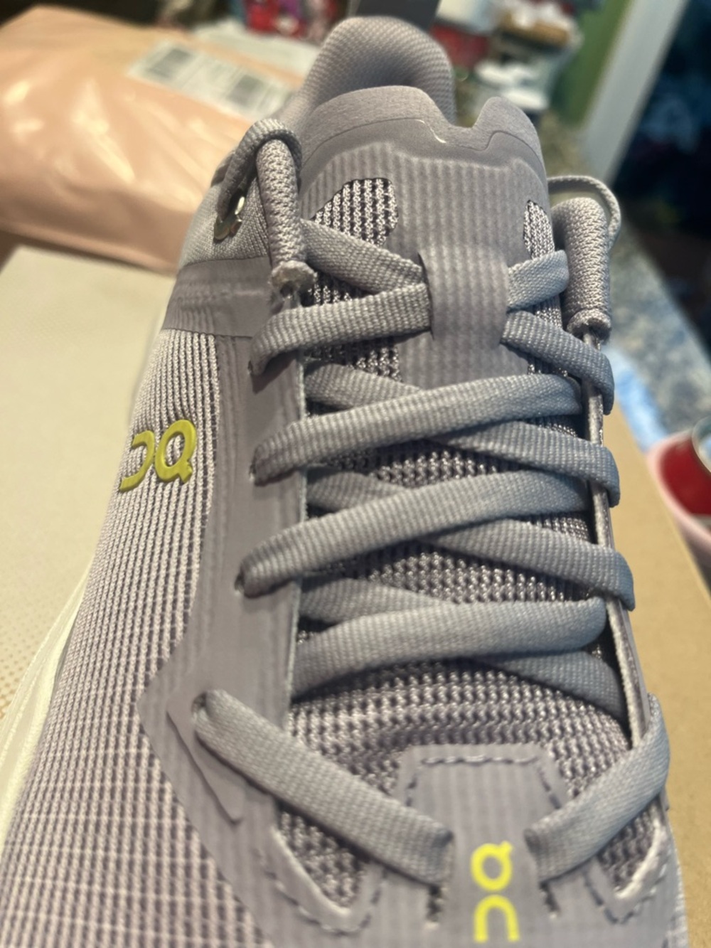 NIB Womens Athletic Shoe in Purple with Yellow Accent - Picture 4 of 9